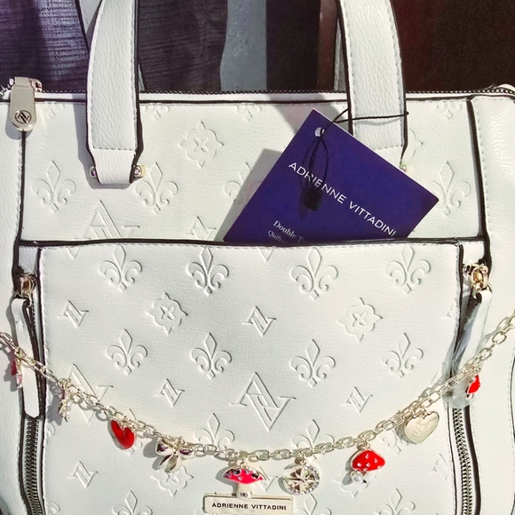 Adrienne Vittadini Double Take Collection w/House of Harlow 19" Bag Charm- *NWT* - Picture 1 of 16
